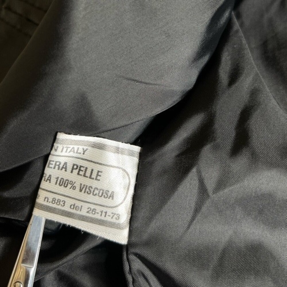 Vera Pelle Italian Black Leather Jacket Size 44/12 - Picture 7 of 16